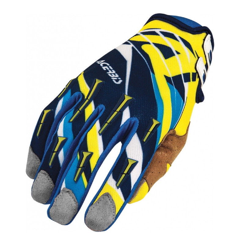 mx x2 gloves blue/yellow